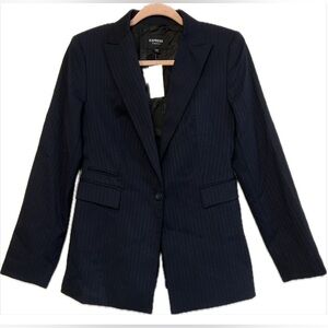 ✨Women’s Express Stretch Blazer | Navy With Pin Stripes - Size 1/2